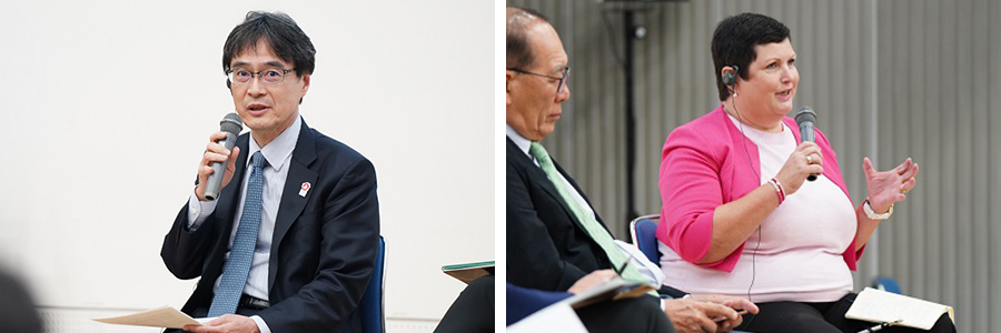 Photo - (Left) Mr. ONO (JPO), (Right) Ms. Wainikka (BE)