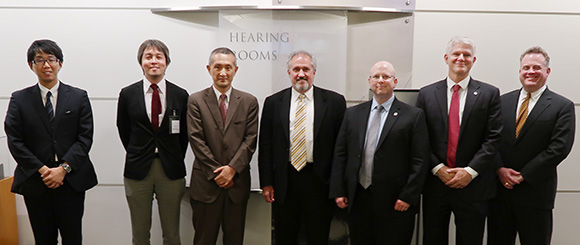 (photo)Mr. Satoshi Moriyasu, Director of the Board of Trial and Appeal of the JPO and Dr. David Ruschke, Chief Administrative Patent Judge of the PTAB of the USPTO