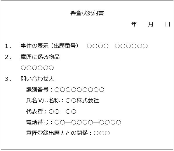 審査状況伺書