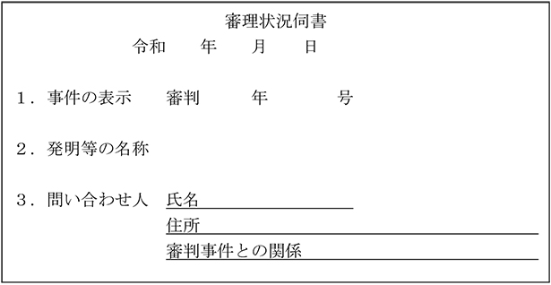図：審理状況伺書