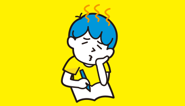 暑いと頭がはたらかない イラスト画像