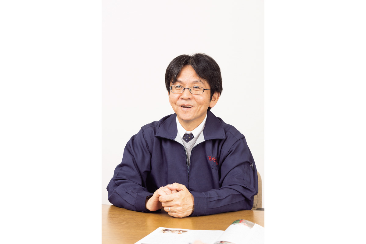 社長室知的財産担当の掛谷信樹さんの写真