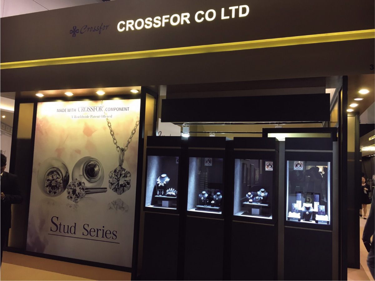香港ジュエリーショーの展示ブース（2018年3月）の写真