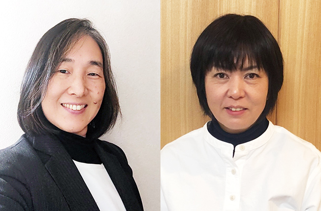 柳下加寿子さん(左)と綿岡美幸さん(右)の写真