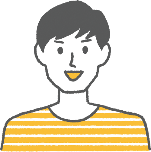 見学者大学生（男性）のイメージ図