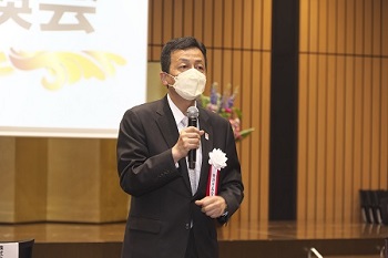 （画像）表彰式後に開催した受賞者意見交換会での森特許庁長官冒頭挨拶