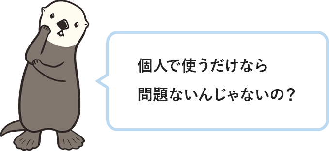 個人で使うだけなら問題ないんじゃないの？