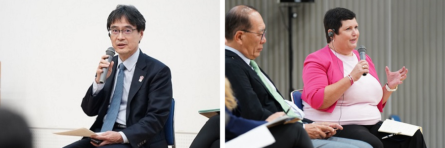 （写真）（左）小野長官（JPO）、（右）ワイニッカ氏（BE）