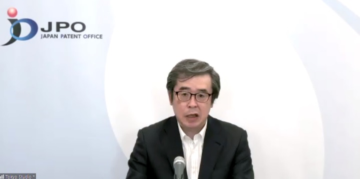 （画像）主催者挨拶の様子（JPO　濱野　幸一　長官）