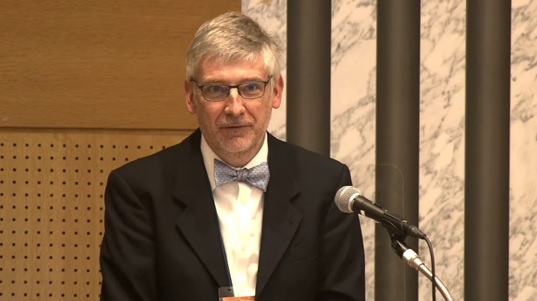 (Photo)Lecture by Dr. Ingo Beckedorf,Chairman of a Technical Board of Appeal, EPO