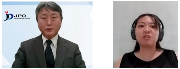 (photo-1)Opening Remarks from the JPO and IPOPHL<br />
Mr. TOMISAWA Takeshi, Senior Director, Regional Cooperation Office, JPO (left）<br />
and Atty. Ann N. Edillon, Director, Bureau of Patents, IPOPHL（right）.