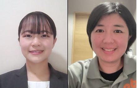 宇井吉美さんと古田花織さんの対話の様子