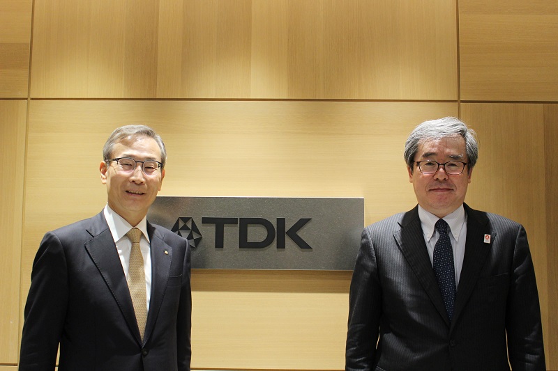 （画像）TDK株式会社との意見交換 TDK株式会社齋藤代表取締役社長執行役員TDK株式会社との意見交換