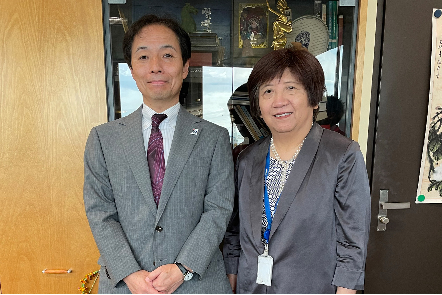 （画像）ワン事務局次長（WIPO）との会談