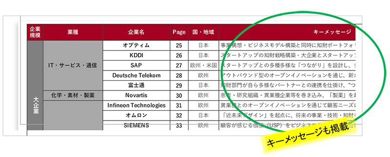 （イメージ）「企業規模」・「業種」・「国・地域」別索引 [キーメッセージも掲載]