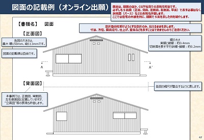 （イメージ図3：図面の記載例（オンライン出願））