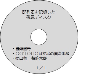 （画像）磁気ディスクへの記載例