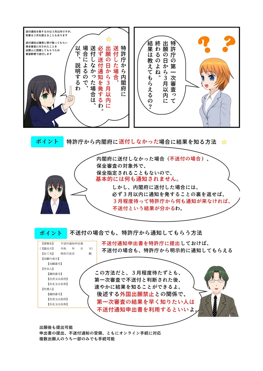 漫画で分かる特許出願非公開制度のポイント　第1章　特許出願非公開制度の概要　11ページ目