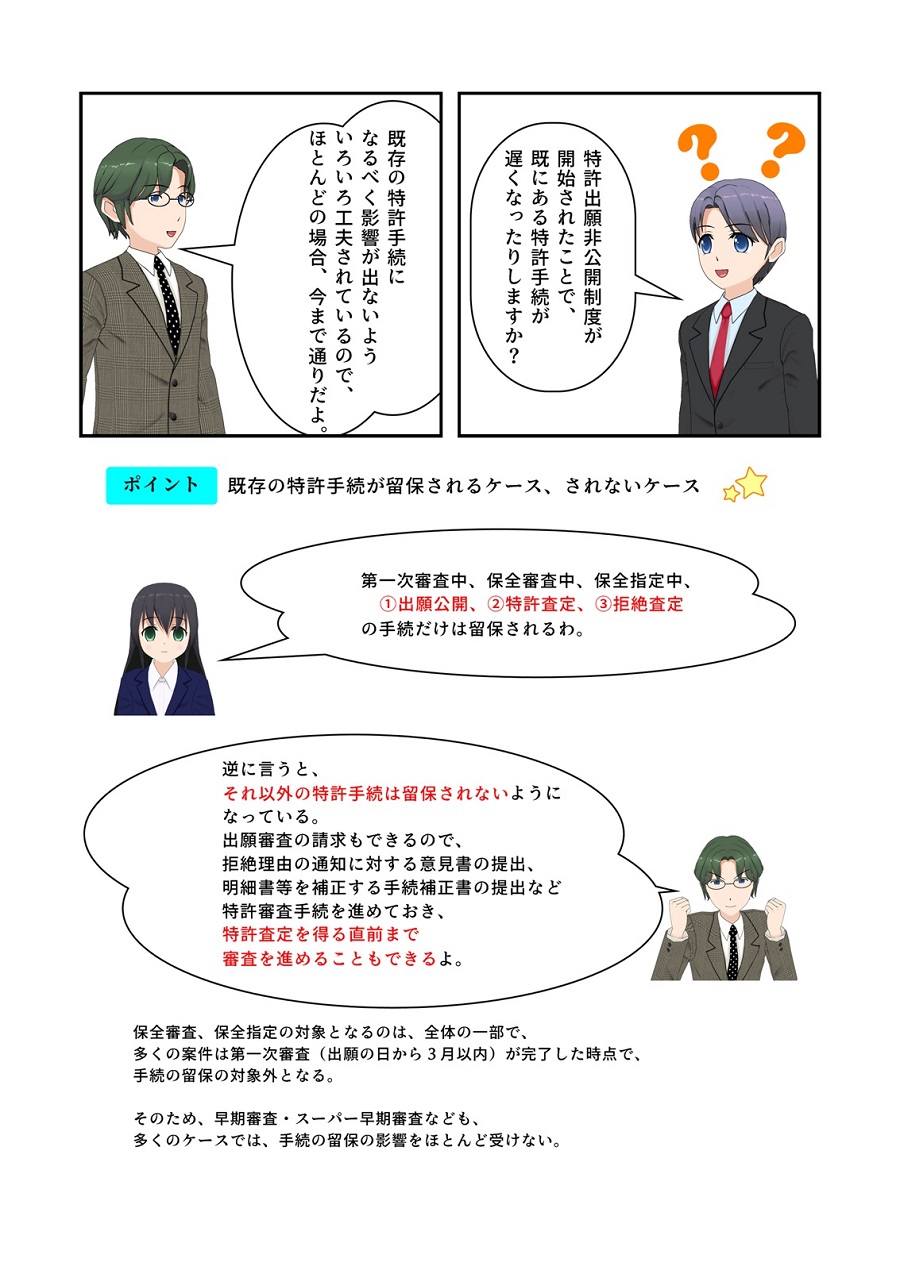 漫画で分かる特許出願非公開制度のポイント　第1章　特許出願非公開制度の概要　13ページ目