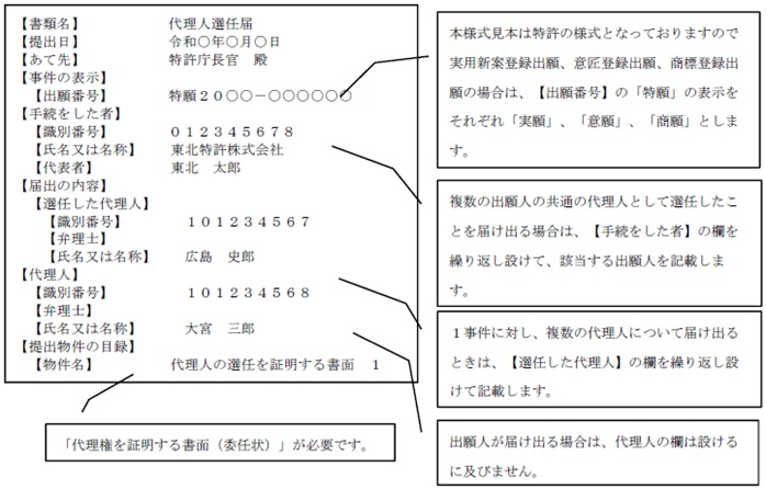 (図)代理人選任届