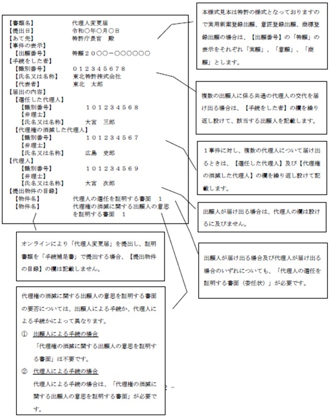 (図)代理人変更届