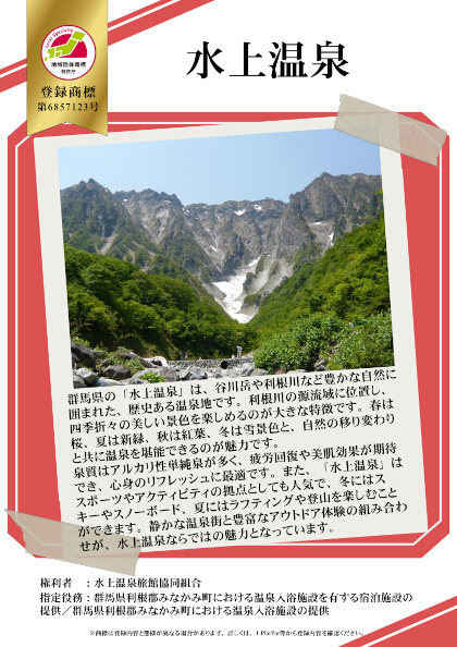 紹介パネル：水上温泉