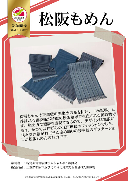 紹介パネル：松阪もめん